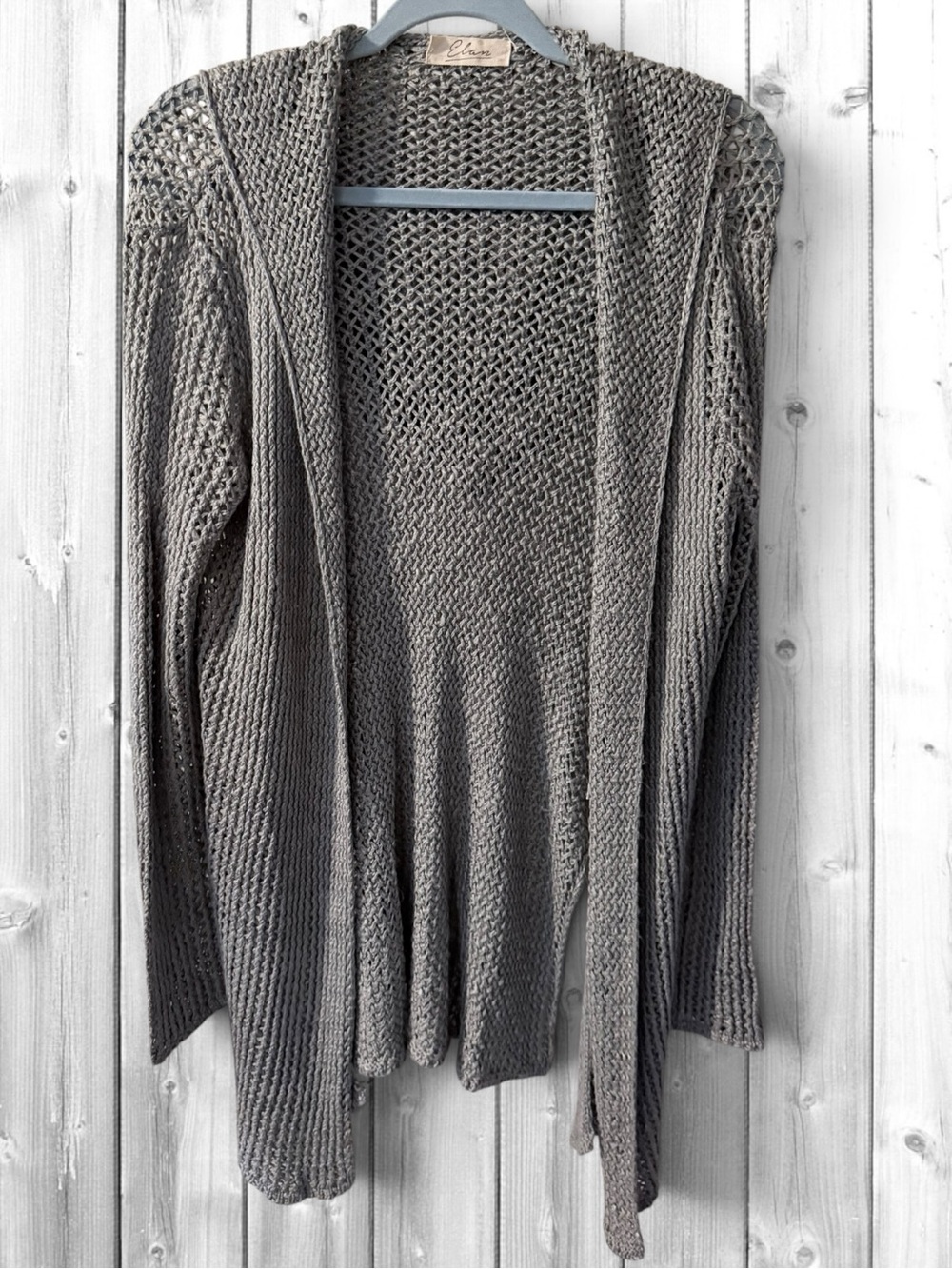 🌼Elan Open-Front Gray Knit Cardigan